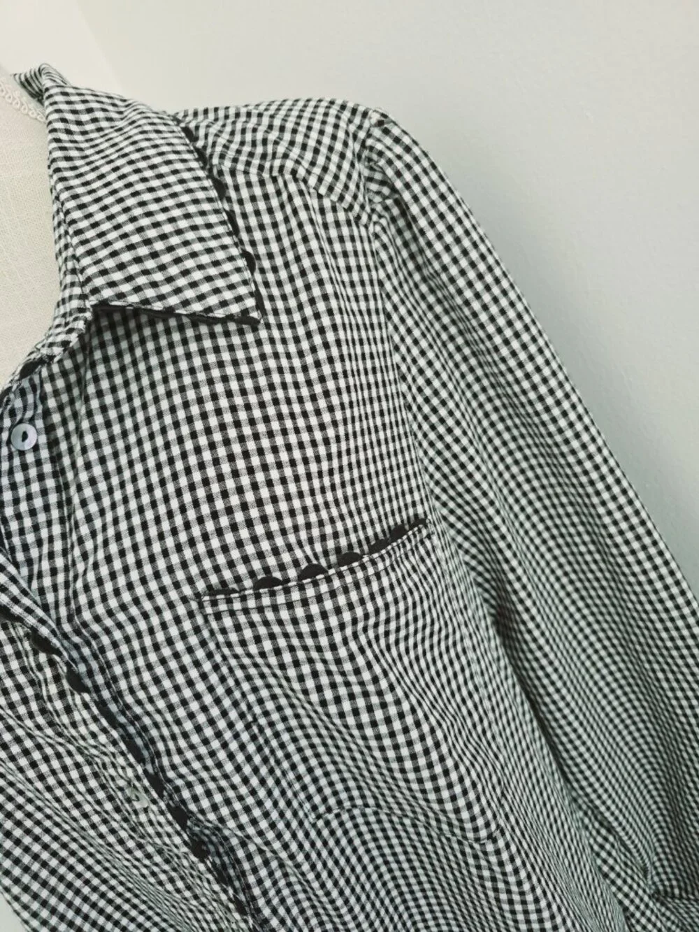 Tuckernuck Black Gingham Cotton Hemp Ric Rac Callahan Shirt Dress Size XXL 2X - Picture 4 of 13